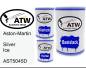 Preview: Aston-Martin, Silver Ice, AST5045D: 500ml Lackdose + 500ml Klarlack + 250ml Härter - Set, von ATW Autoteile West.